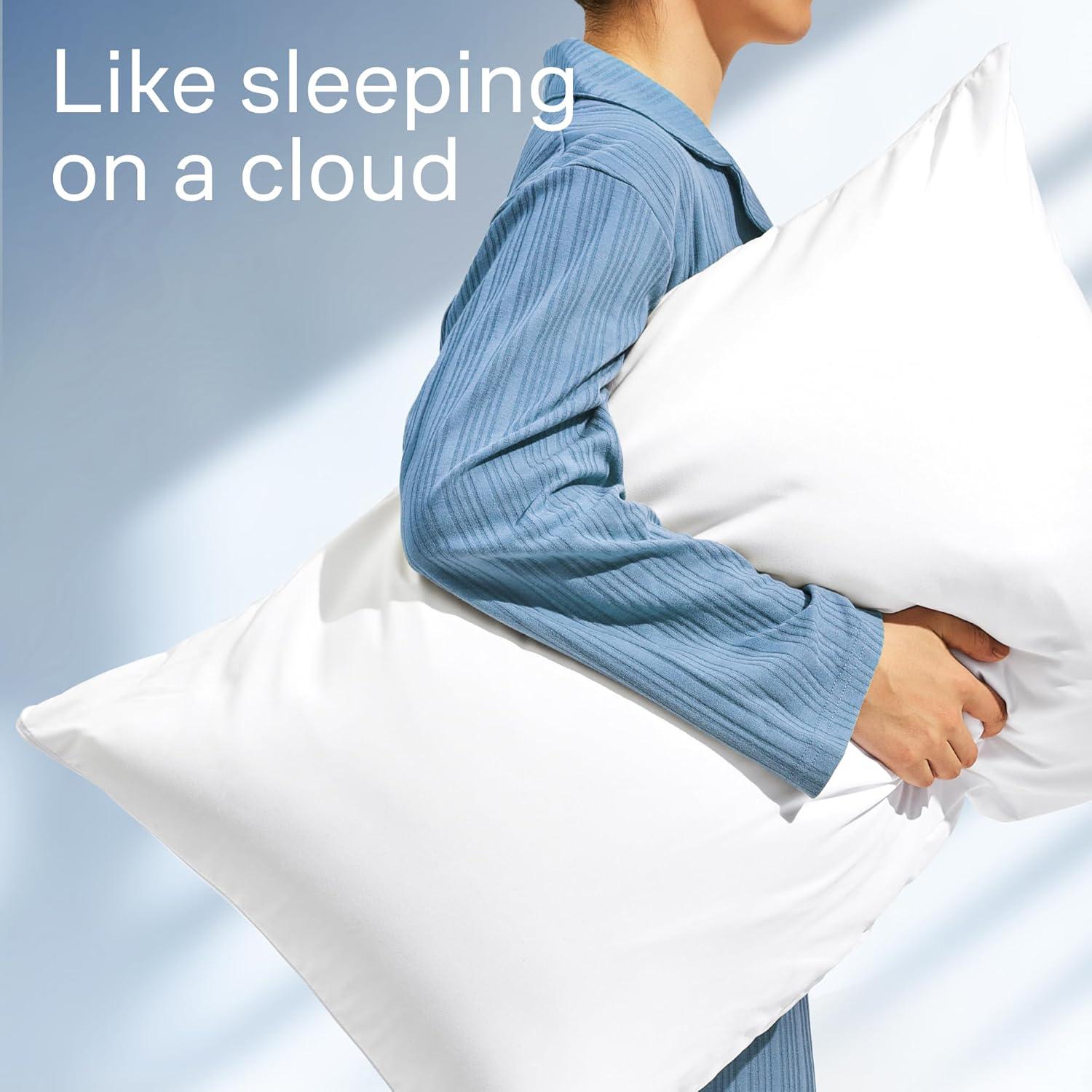 image:image100 Cotton 4Pack Pillow Protectors with Zipper King Size 100 Resistant to Stains Dust amp Dirt Washable Covers for Increased Pillow LifespanStandard