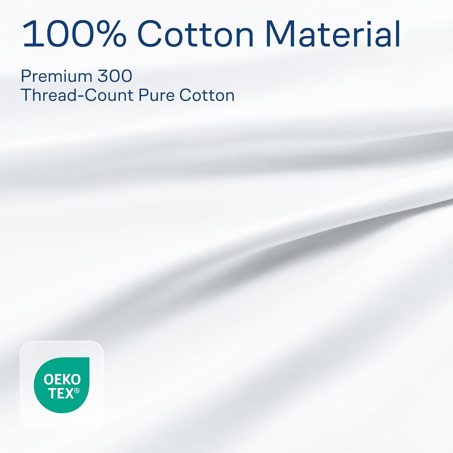 image:image100 Cotton 4Pack Pillow Protectors with Zipper King Size 100 Resistant to Stains Dust amp Dirt Washable Covers for Increased Pillow LifespanStandard