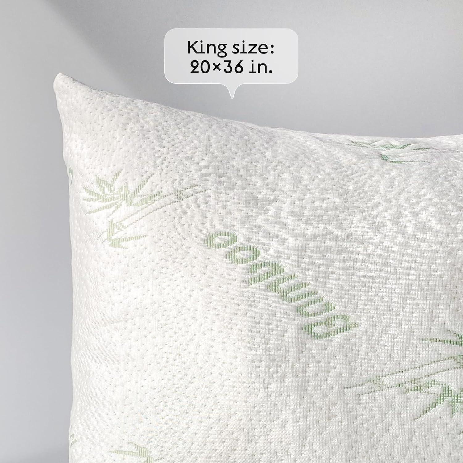 image:imageCloudLike Pillow Protectors with Zipper Standard Size Breathable Cooling Pillow Covers for Hot Sleeprers 100 Resistant to Stains Dust amp Dirt Green 2PackGreen