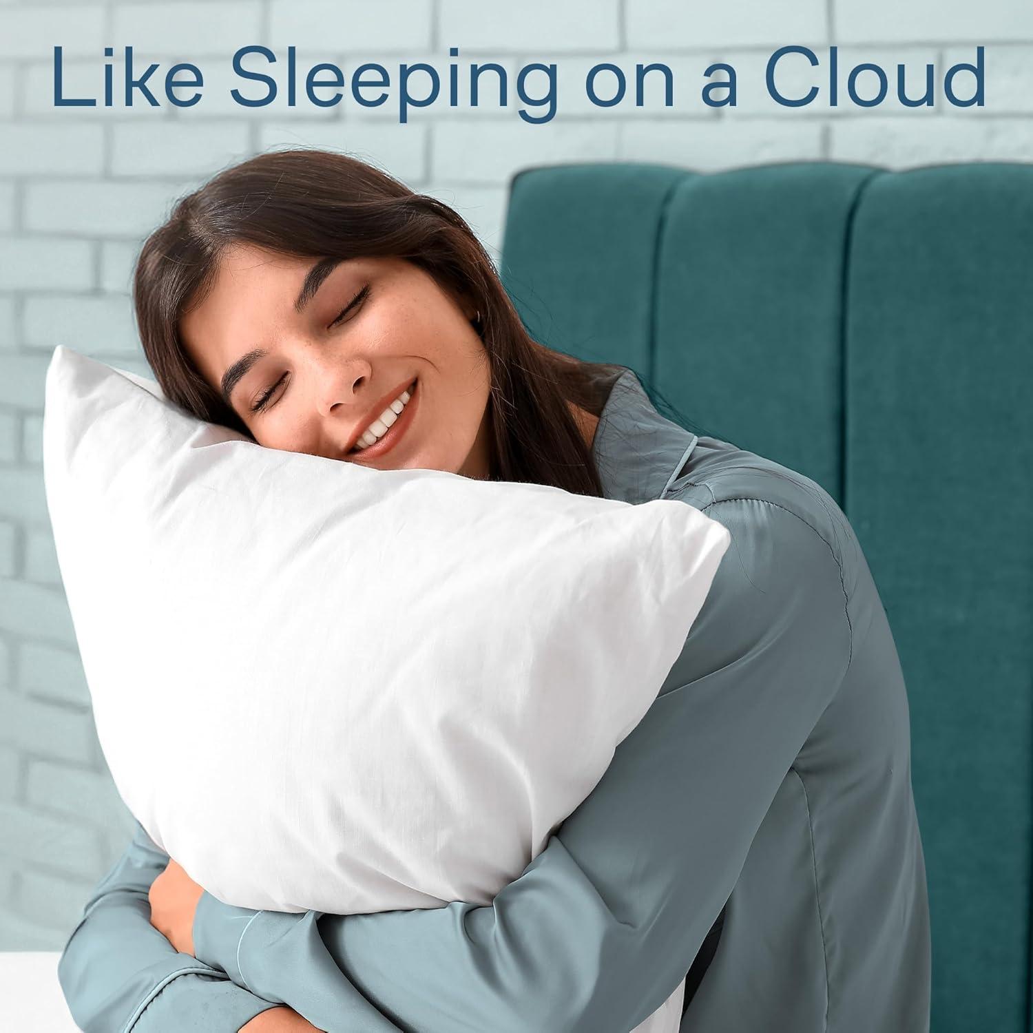 image:imageNiagara 4 Pack Waterproof Pillow Protectors King 20x36 Inches Smooth Zipper Premium Encasement Covers Quiet Cases Set WhiteKing
