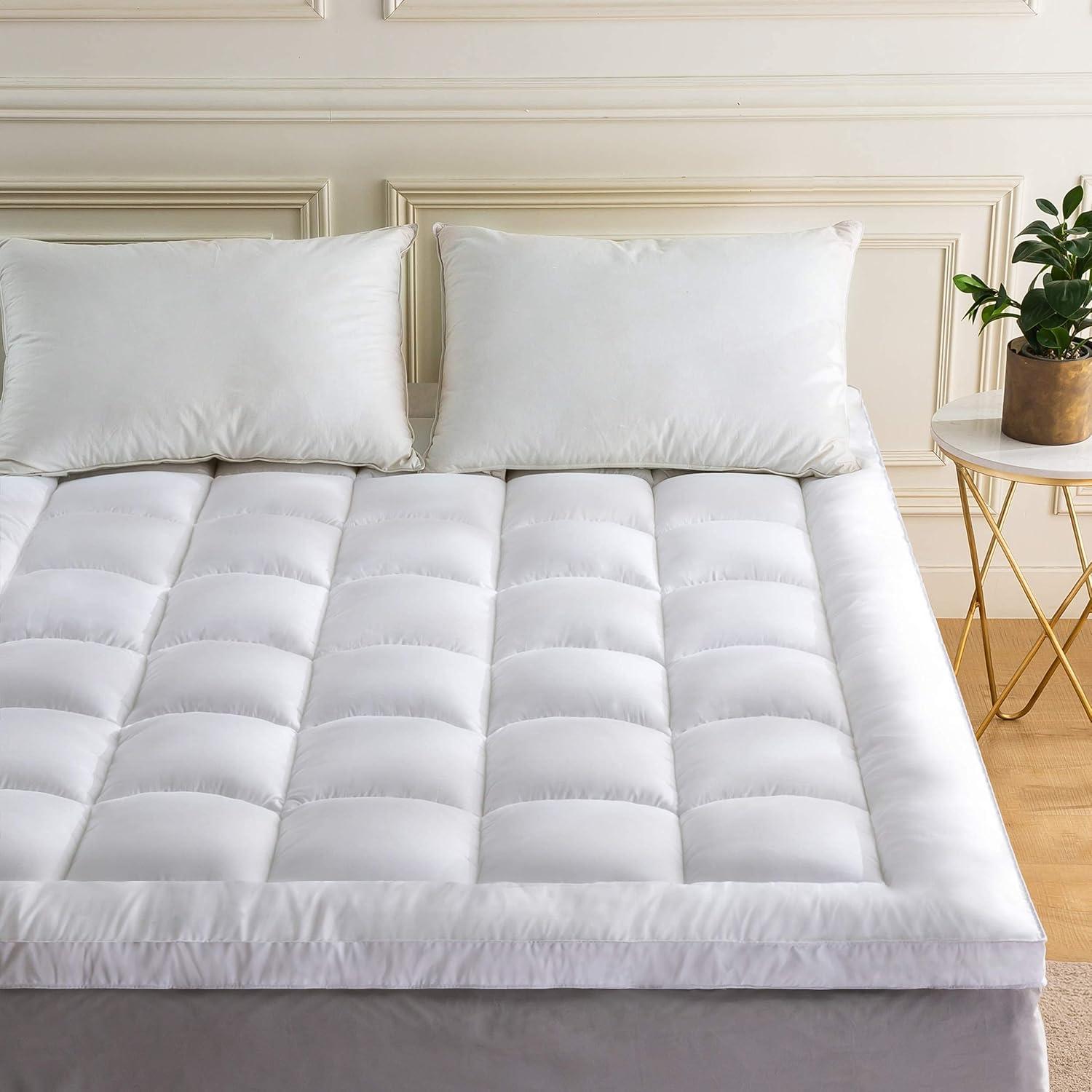 image:imageNiagara Microfiber Twin Mattress Topper Pillow Top Mattress Cover Quilted Fitted Cooling Topper for Back Pain Deep Pocket Fits 20 Inches 39x75 InchesTwin