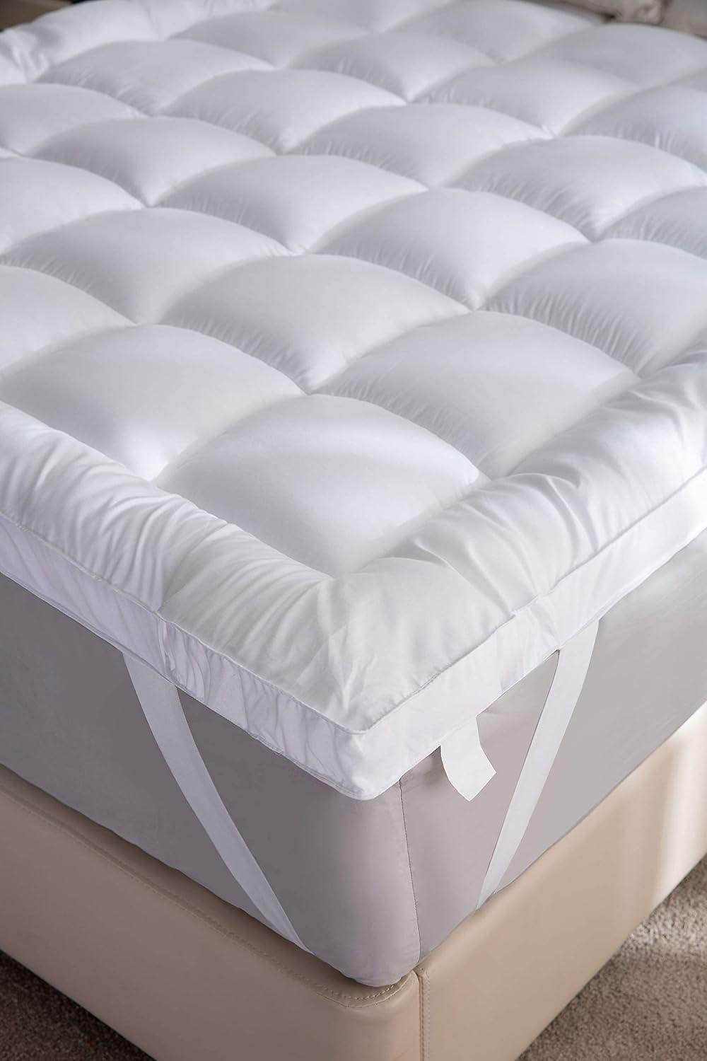 image:imageNiagara Microfiber Twin Mattress Topper Pillow Top Mattress Cover Quilted Fitted Cooling Topper for Back Pain Deep Pocket Fits 20 Inches 39x75 InchesTwin