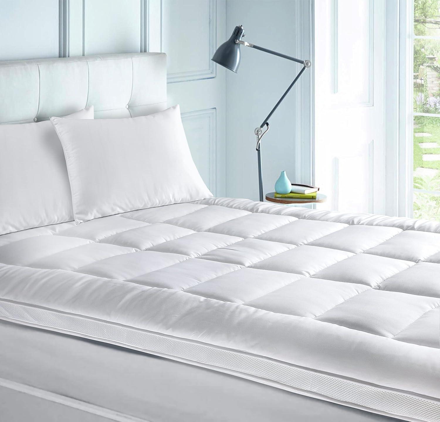 image:imageNiagara Microfiber Twin Mattress Topper Pillow Top Mattress Cover Quilted Fitted Cooling Topper for Back Pain Deep Pocket Fits 20 Inches 39x75 InchesTwin