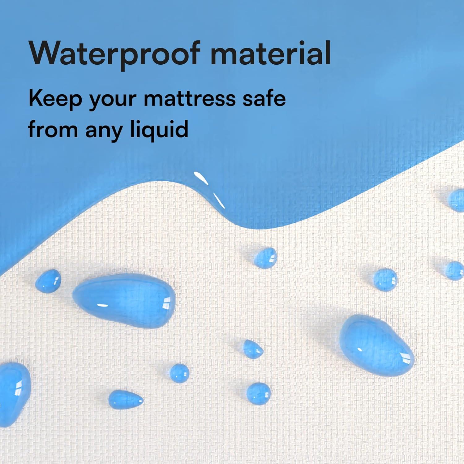 image:imageNiagara Waterproof Mattress Protector Twin 39x75 Cover Deep Pocket Breathable Noiseless 820Inches Bed Smooth Jersey Mattress Pad Cover Fully Ultra Thin MicrofiberQueen