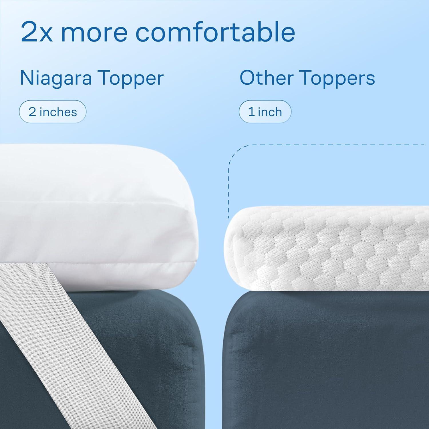 image:imageUltra Soft Full XL Size Mattress Topper CloudLike Mattress Pad for Back Pain Relief Machine Washable Breathable Cooling Material for Hot Sleepers