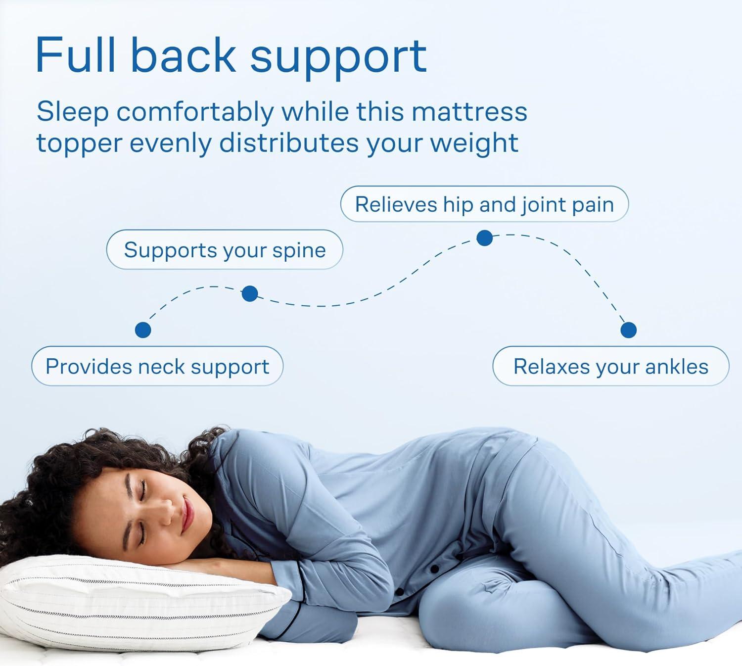 image:imageUltra Soft Twin Mattress Topper CloudLike Mattress Pad for Back Pain Relief Breathable Cooling Material for Hot Sleepers Dark White