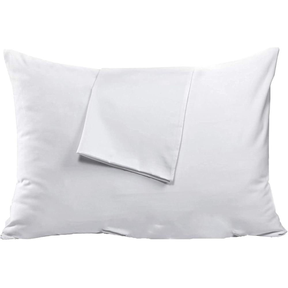 image:imageNiagara 2 Pack Standard Pillow Protectors with Zipper Premium Cotton Sateen Blend Tight Weave Lab Tested Non Noisy Zip Covers Breathable Non Crinky 20x26 InchesKing
