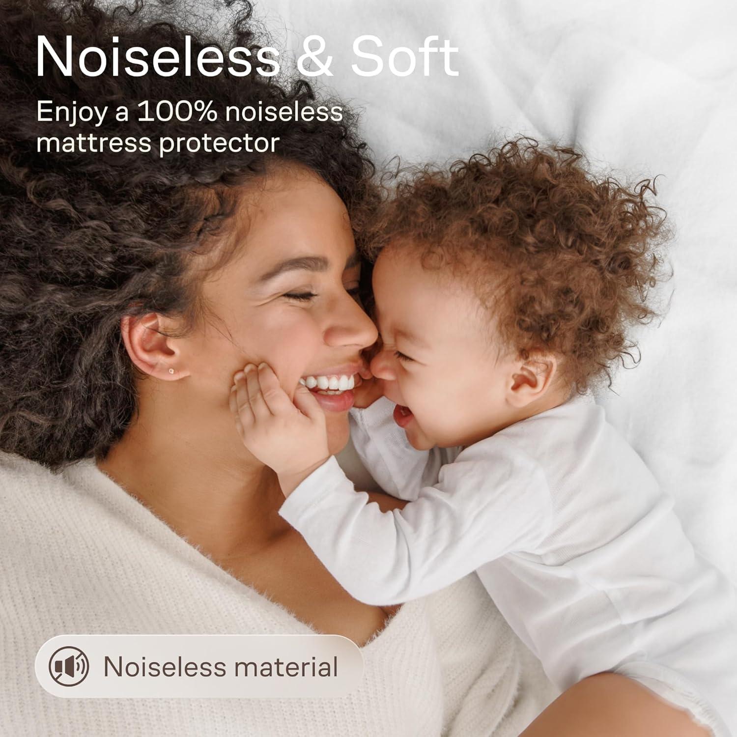 image:imageNiagara Cotton Mattress Pad Full 54x75 Non Noisy Cooling Breathable Ultra Plush Absorbent Protector Extra Deep Fits 20 Inches Deep MattressCotton