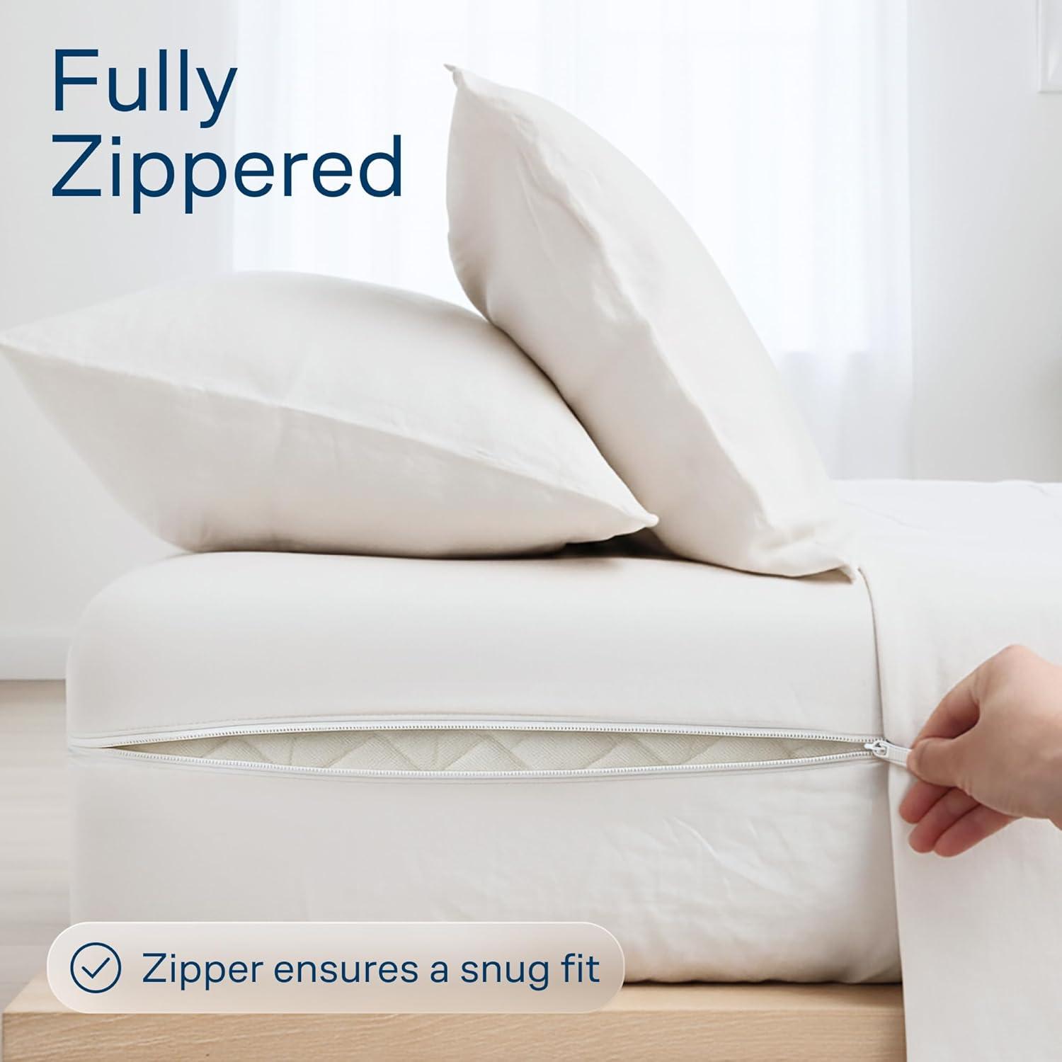 image:imageNiagara Cotton Mattress Pad Full 54x75 Non Noisy Cooling Breathable Ultra Plush Absorbent Protector Extra Deep Fits 20 Inches Deep MattressPolyester