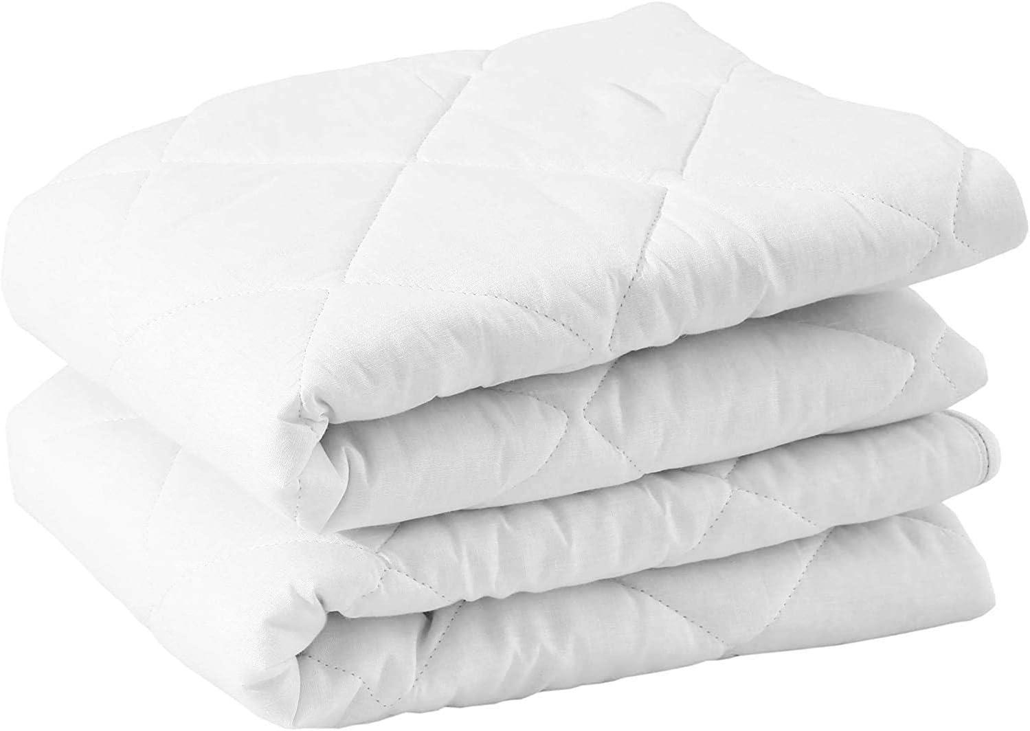 image:imageWaterproof Quilted Pillow Protectors King Ultra Soft Thick Pair 20x36 Inches Brushed Ultra Plush White Zippered Set of 2 Size EncasementWhite