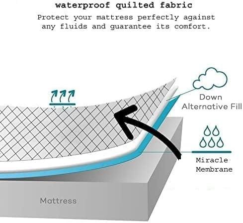 image:imageWaterproof Quilted Pillow Protectors King Ultra Soft Thick Pair 20x36 Inches Brushed Ultra Plush White Zippered Set of 2 Size EncasementWhite