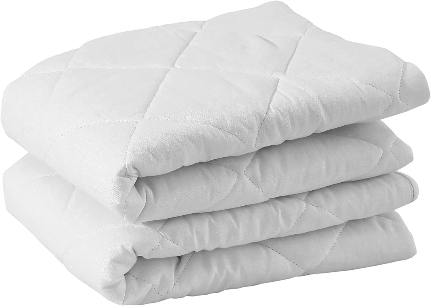 image:imageWaterproof Quilted Pillow Protectors King Ultra Soft Thick Pair 20x36 Inches Brushed Ultra Plush White Zippered Set of 2 Size EncasementWhite